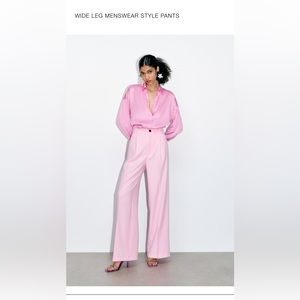 NWT ZARA WIDE LEG MENSWEAR PANTS